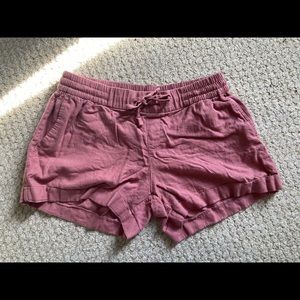 Old Navy Mauve Linen-Blend Shorts - Size Small